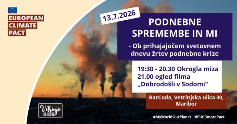 DANES V MARIBORU: PODNEBNE SPREMEMBE IN MI