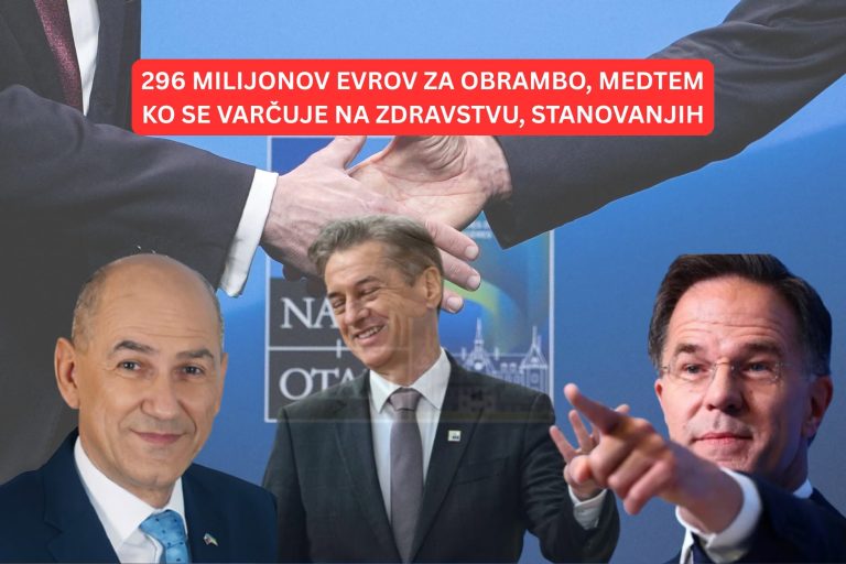 296 MILIJONOV EVROV ZA OBRAMBO, MEDTEM KO SE VARČUJE NA ZDRAVSTVU IN STANOVANJIH